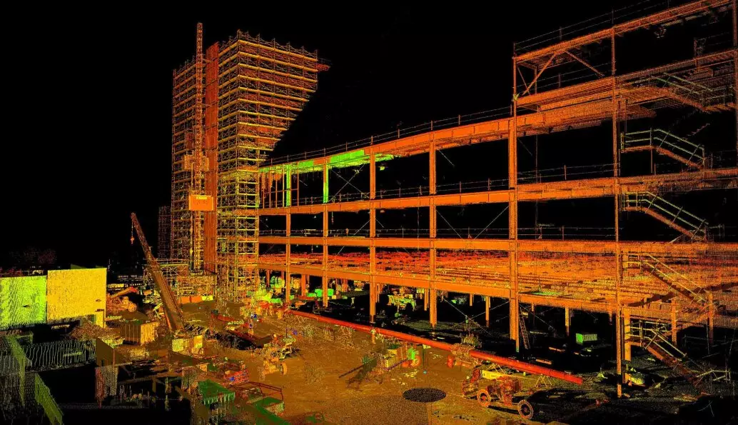 3d scan of a construction site