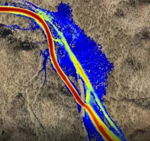 aerial view of flood simulation