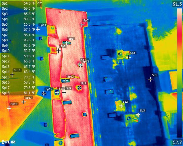 aerial thermal image of Gadabouts headquarters in Arizona