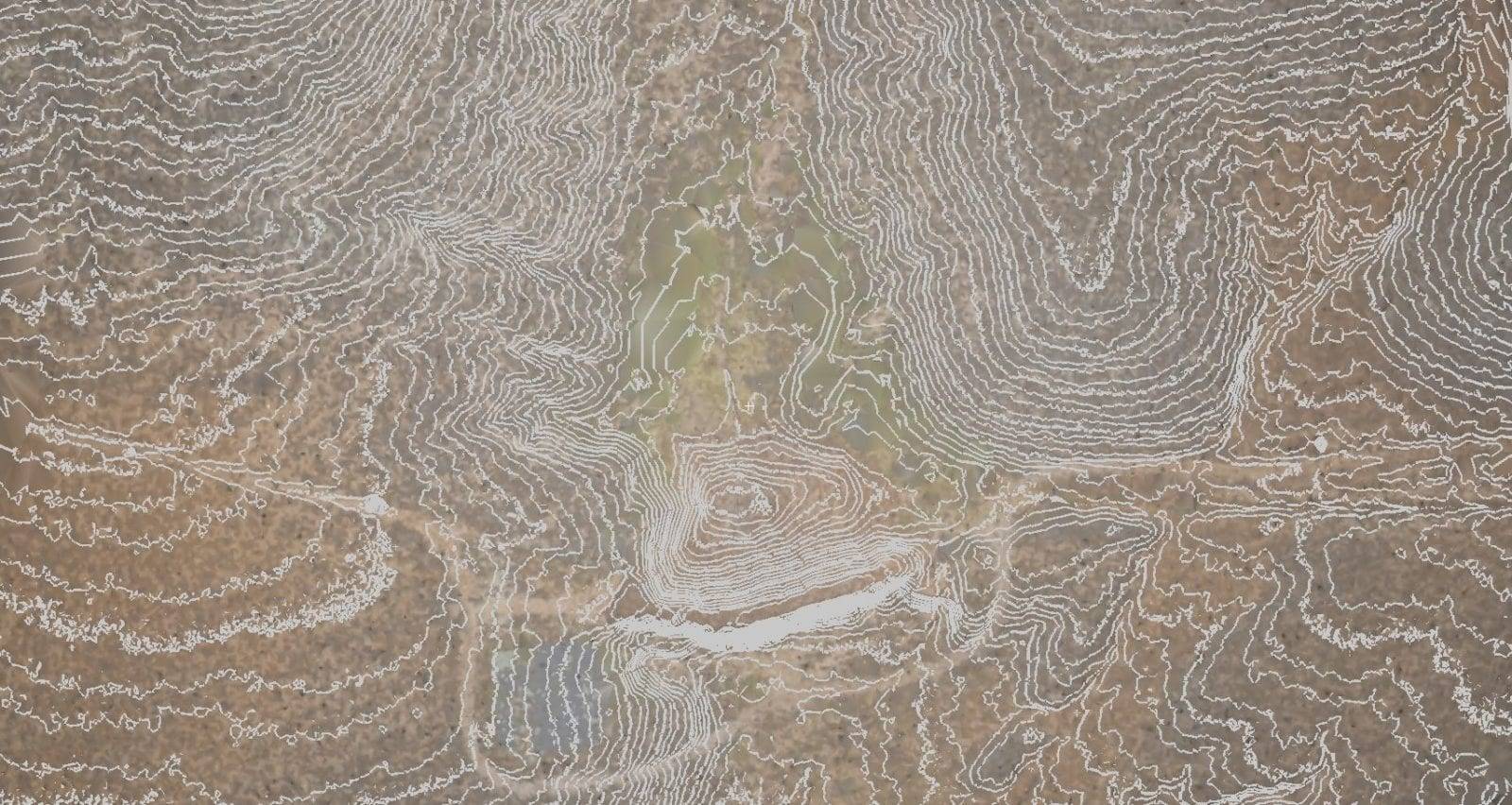 topographic map from data captured by one of our drones in Arizona
