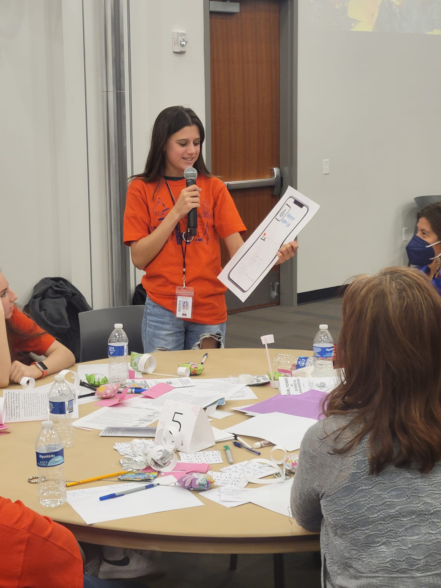 Young students are introduced to women in STEM and encouraged to learn and connect about career pathways and common interests with mentors.