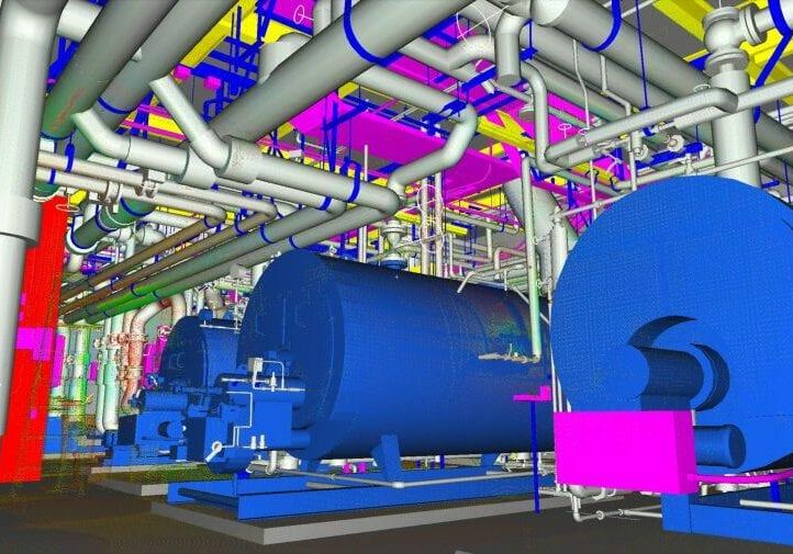 Digital twin of mechanical room.