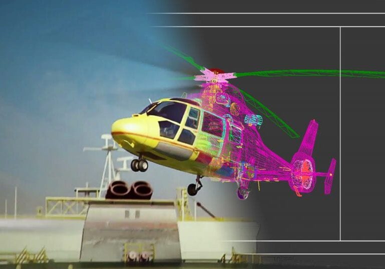 3d scan of a helicopter