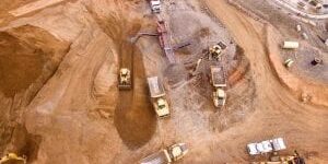 construction site aerial image